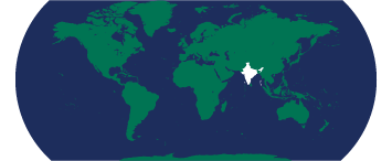 Map highlighting India